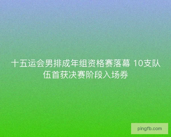 十五运会男排成年组资格赛落幕 10支队伍首获决赛阶段入场券