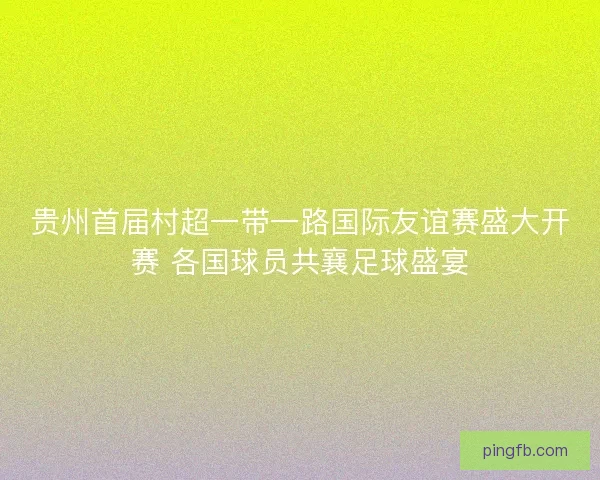 贵州首届村超一带一路国际友谊赛盛大开赛 各国球员共襄足球盛宴